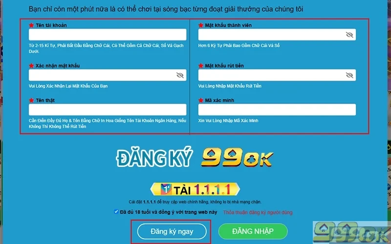 Đăng ký 99ok - Hướng dẫn trên điện thoại, máy tính Đăng ký 99OK